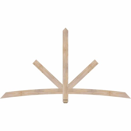 Ekena Millwork Alberta Smooth Timber Gable Bracket, Douglas Fir, 84"W x 45"H x 1 1/2"D x 3 1/2"F, 13/12 Pitch GBW084X45X0204ALB00SDF